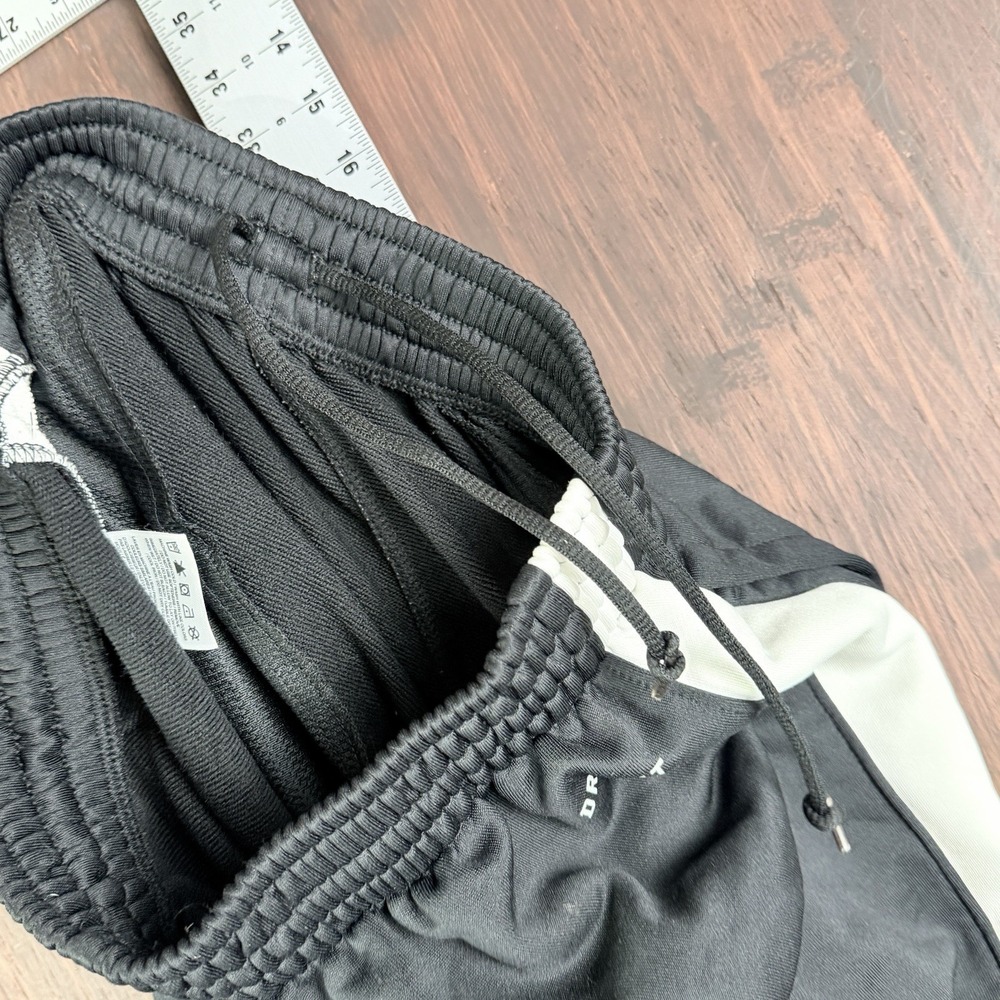 Nike Pants Swoosh Dri Fit Stretch Drawstring Zipped Ankle Black Red Men's Medium - Picture 11 of 11